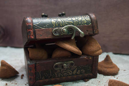 Homemade chocolates truffles