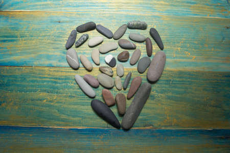 heart made of stones.の写真素材