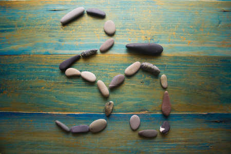 sign AUM of stonesの写真素材