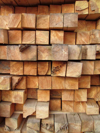 Wooden log cabins for backgroundの写真素材