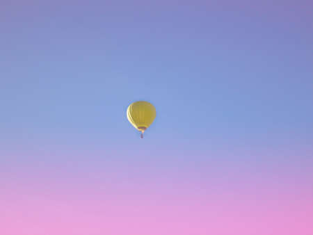 Background with sky and balloon. Toned. Travel concept.の写真素材