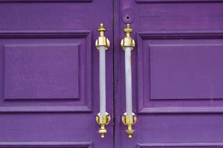 old massive wooden door closeup