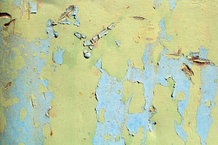 texture of  rusted metal wall with peeling paint