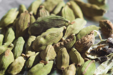 close up of cardamom - known Ayurvedic spice