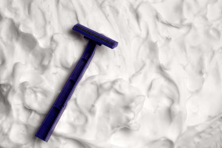 top view shave foam textureの写真素材