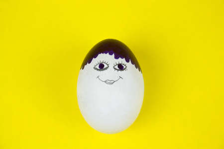 easter egg painted in man funny cute