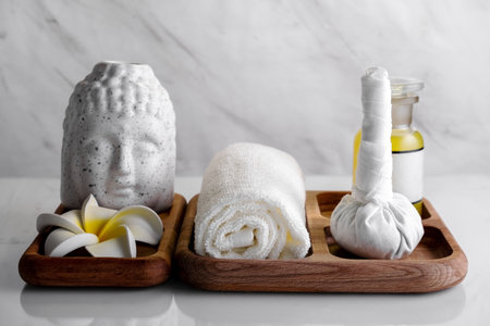 Spa still life. Relaxation and body care concept.の写真素材