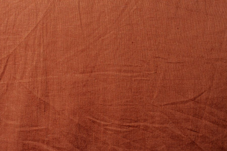 Close-up of brown linen fabric for backgroundの写真素材