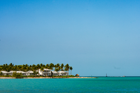 Beach Houses on sunset key in key west floridaの写真素材