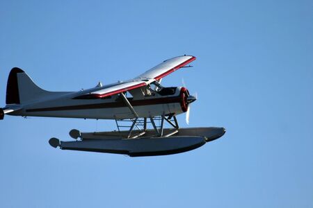 sea plane flying in the air