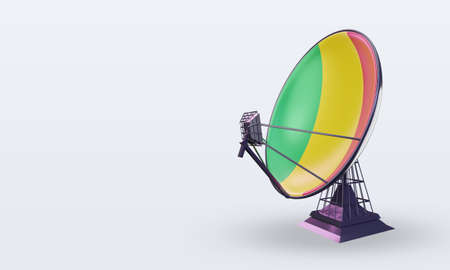 3d satellite Mali flag rendering right viewの写真素材