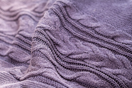 close-up navy blue knitted wool texture background