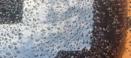 water on the glassの写真素材