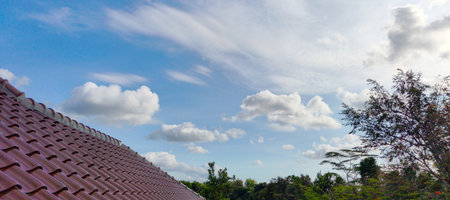 daytime sky viewの写真素材