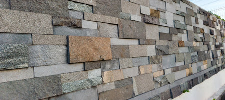 textured stone wall patternの写真素材