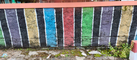 background wall with textured paint pattern wallpaperの写真素材