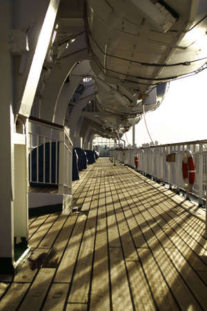 Cruise ship deck exterior.の写真素材