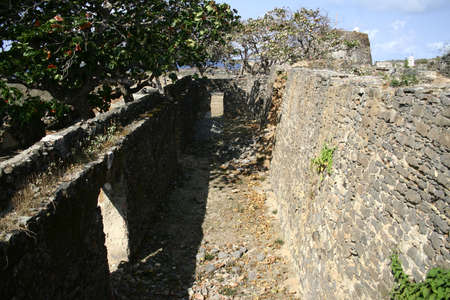 A war fort in Fernando de Noronha - Brazilの写真素材