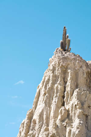 The Valle de la Luna (Valley of the Moon) is a bizarre, almost lunar landscape formed by the erosion of salt mountains. の写真素材