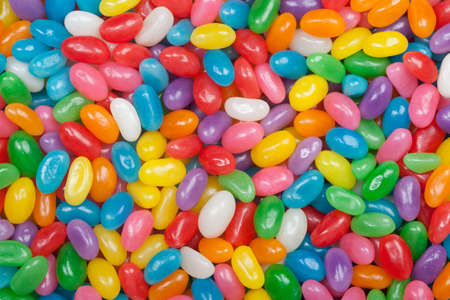 Assorted jelly beans. Colorful image great for backgrounds. Far shot.