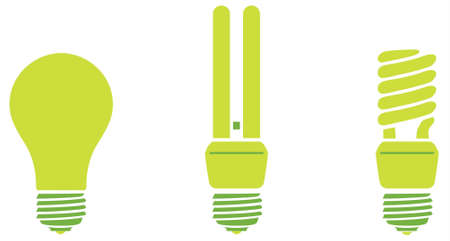 A set of 3 light bulbs with isolated on white background. Editable vector file.のイラスト素材