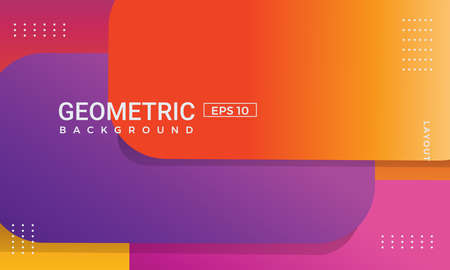 Illustration vector graphic of colorful gradient geometric background. Perfect for copybook brochures, school books, Notebook paper, book, magazine template.のイラスト素材