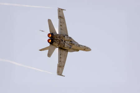 Aircraft turning at very high speedの写真素材