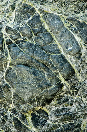 Marbled green wall of a seaside cliff