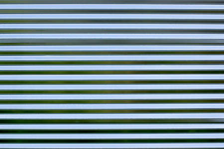 A new wall of corrugated sheet metalの写真素材