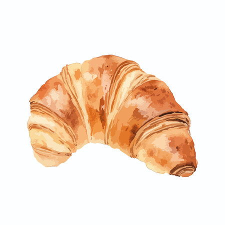 Croissant isolated on white background. Vector illustration. Eps 10のイラスト素材