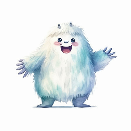 Watercolor illustration of a funny cartoon dog isolated on white background.のイラスト素材