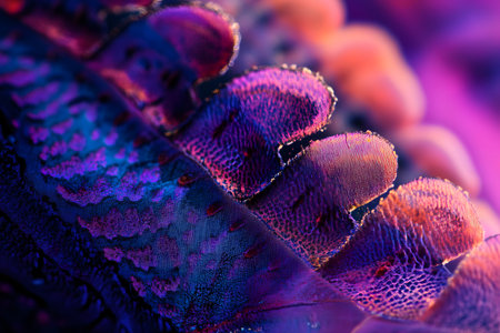 Microscopic close-up of the surface of a plant.の写真素材