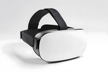 Virtual reality headset isolated on a white background. 3d rendering.