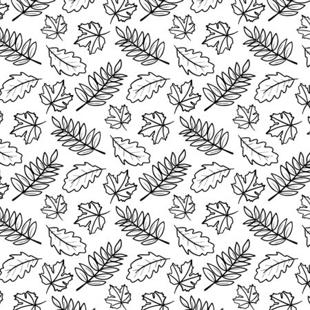 Leaf doodle pattern vectorのイラスト素材