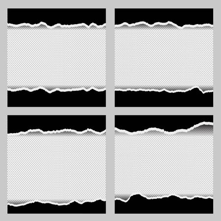 Torn paper vector set collectionのイラスト素材