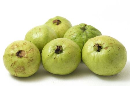 Crystal Guava (Psidium guajava) or Jambu Kristal, isolated on white background.の写真素材