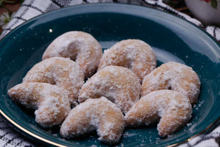 Indonesian famous cake for celebrate Ied Mubarak / Idul Fitri / Lebaran   Kue Putri Salju / Snow Cake  a sweet white cakeの写真素材