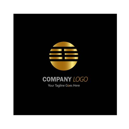 Gold Circle, Realistic metal with circular processingのイラスト素材