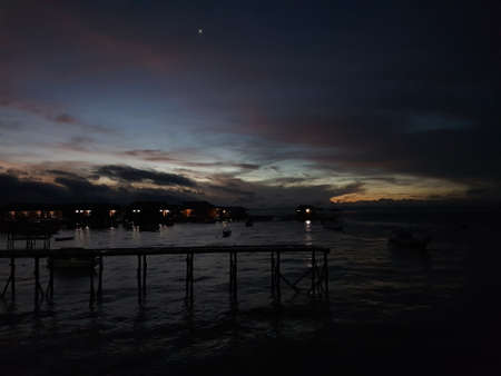 Waiting for sunriseの写真素材