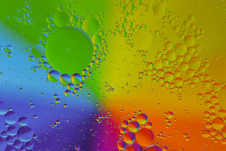 Close up view of the water bubble background  Using macro  technique.の写真素材