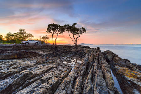 Beautiful sunrise on the coast of Setokok Batam Island, Indonesia.
this is a rural area whose citizens work as fishermen for hundreds of yearsの写真素材