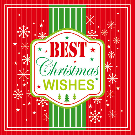 christmas card with lettering and decorationsのイラスト素材