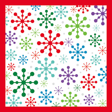 christmas seamless pattern with snowflakesのイラスト素材