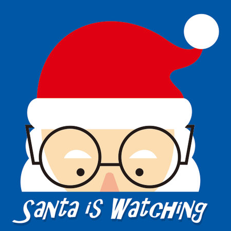 christmas card with santa clauseのイラスト素材