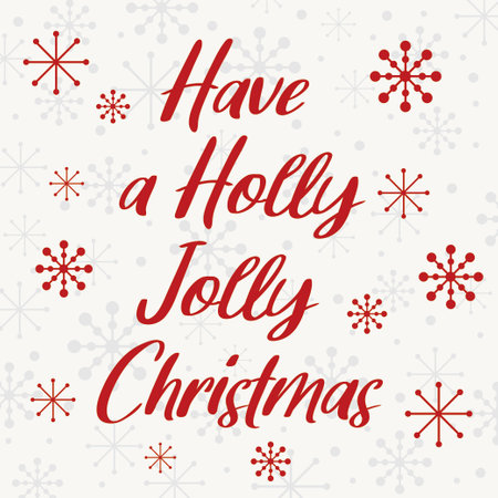 christmas card with letteringのイラスト素材