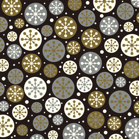 christmas seamless pattern with snowflakesのイラスト素材