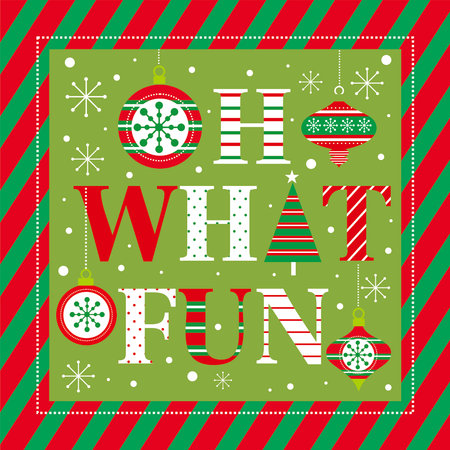 christmas card with lettering and ballsのイラスト素材