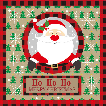christmas card with santa clausのイラスト素材