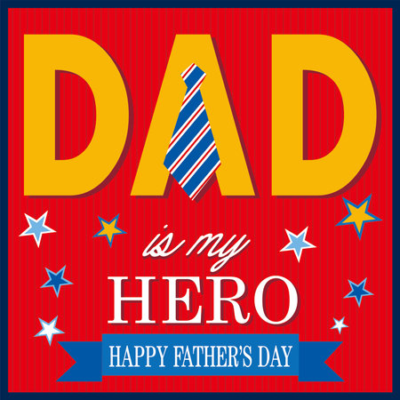 happy father's day with colorful text and tieのイラスト素材
