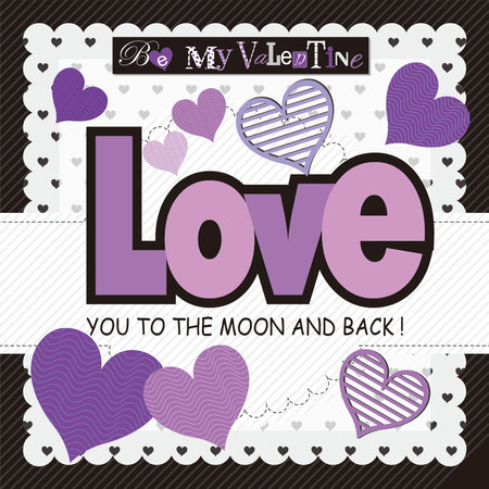 Happy valentine's day with hearts and letteringのイラスト素材